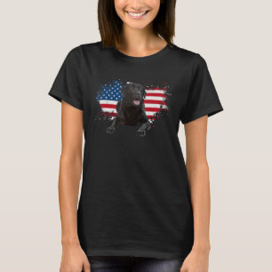 Camiseta Black Labrador American Flag Dono do Pássaro Pato 