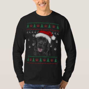 Camiseta Black Labrador Christmas Ugly Sweater Engraçado Lo