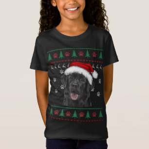 Camiseta Black Labrador Christmas Ugly Sweater Engraçado Lo