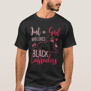 Camiseta Black Labrador Girls Women Dog Owner Animal Black