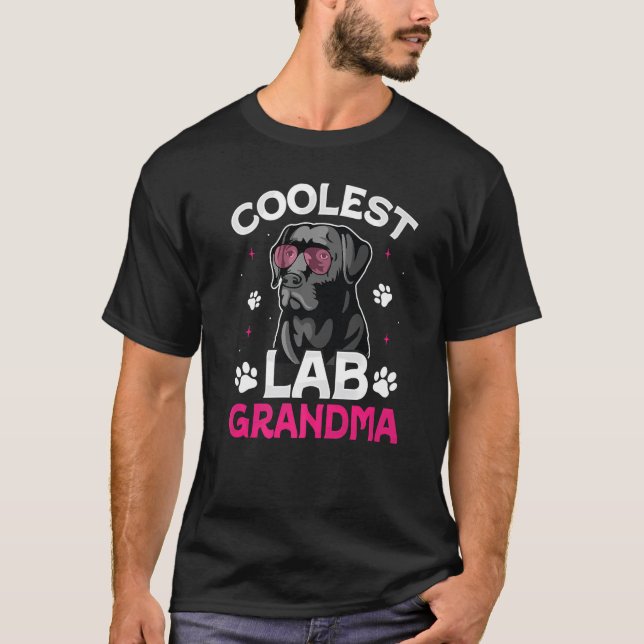 Camiseta Black Labrador Mãe Lab Mais Fria Avó Mulheres Prem (Frente)