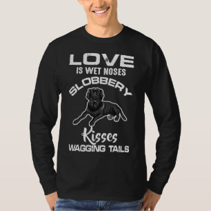 Camiseta Black Labrador Retriever Ama Meu Cachorro Dizendo 
