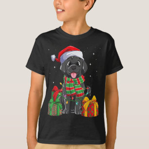 Camiseta Black Labrador Retriever Natal Lights Xmas Lab