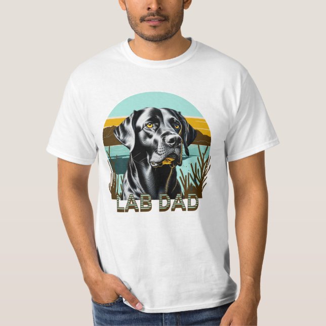 Camiseta Black Labrador Retriever | Pai de laboratório (Frente)