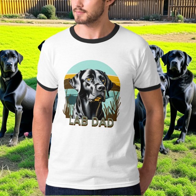 Camiseta Black Labrador Retriever | Pai de laboratório (Criador carregado)