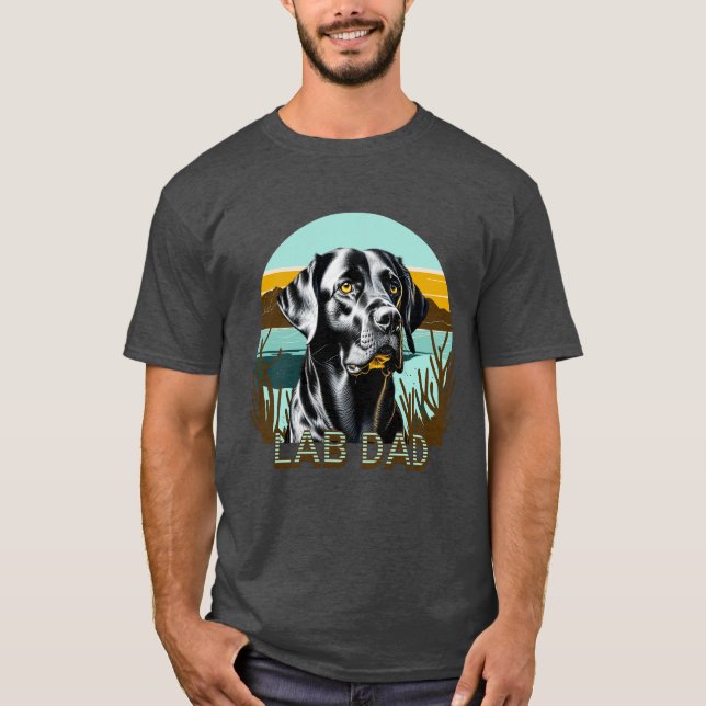 Camiseta Black Labrador Retriever | Pai de laboratório (Frente)