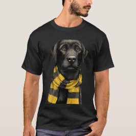 Camiseta Black Labrador Retriever Wearing a Scarf