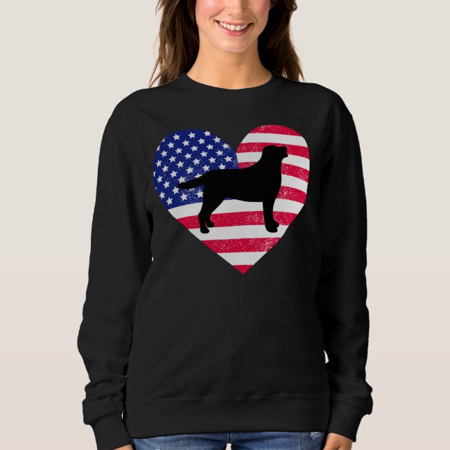 Camiseta Black Labrador Silhouette E Us Heart (Frente)