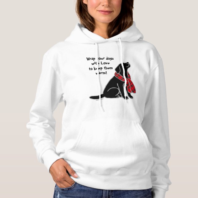 Camiseta Black Labrador Tartan Scarf (Frente)