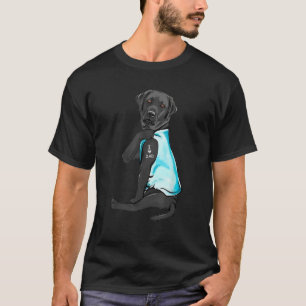 Camiseta Black Labrador Tattoos I Love Pai Sitting Dift Fat