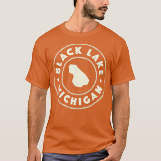 Camiseta Black Lake Michigan Circle Tan