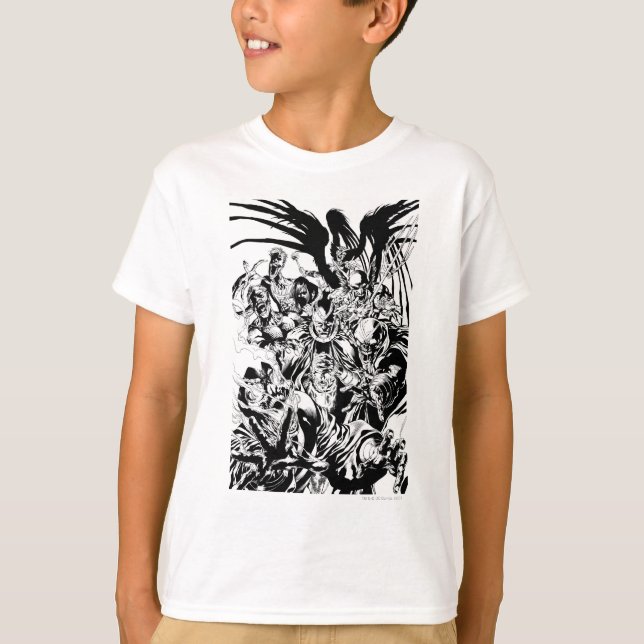 Camiseta Black Lanterna Corps - Preto e Branco (Frente)