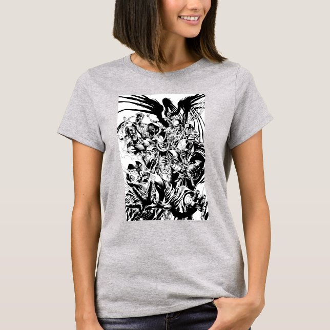 Camiseta Black Lanterna Corps - Preto e Branco (Frente)