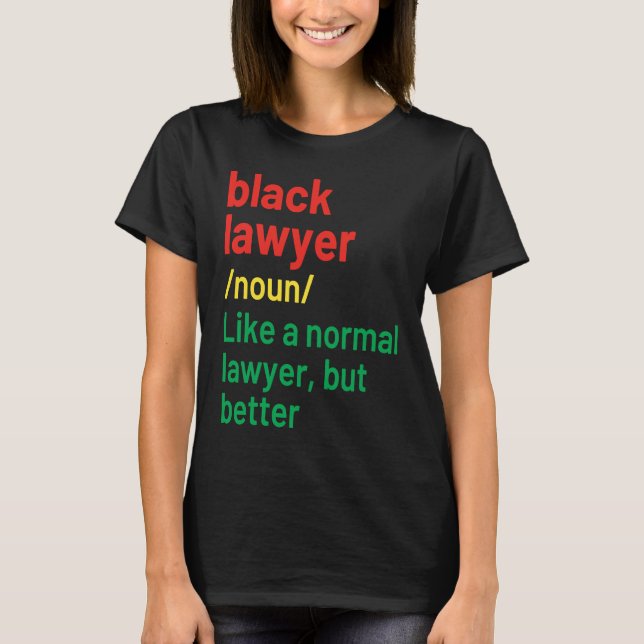 Camiseta Black Lawyer African American Attorney Definition (Frente)