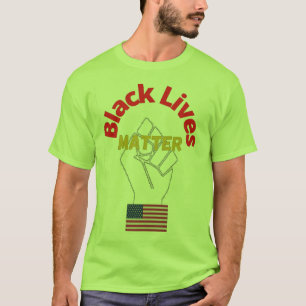 Camiseta Black lives Matam American Flag Original Classic 