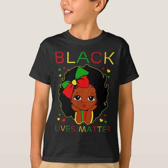 Camiseta Black Lives Problem Little Melanin Princess Black (Frente)