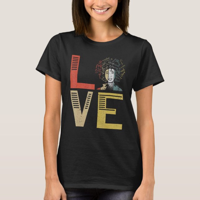 Camiseta Black Love Afrocentric Black History Month P (Frente)