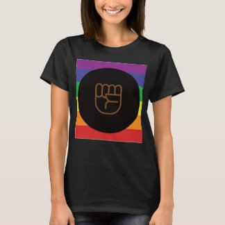 Camiseta Black LQBTQIA+ Love ganha Rainbow Love ganha resis