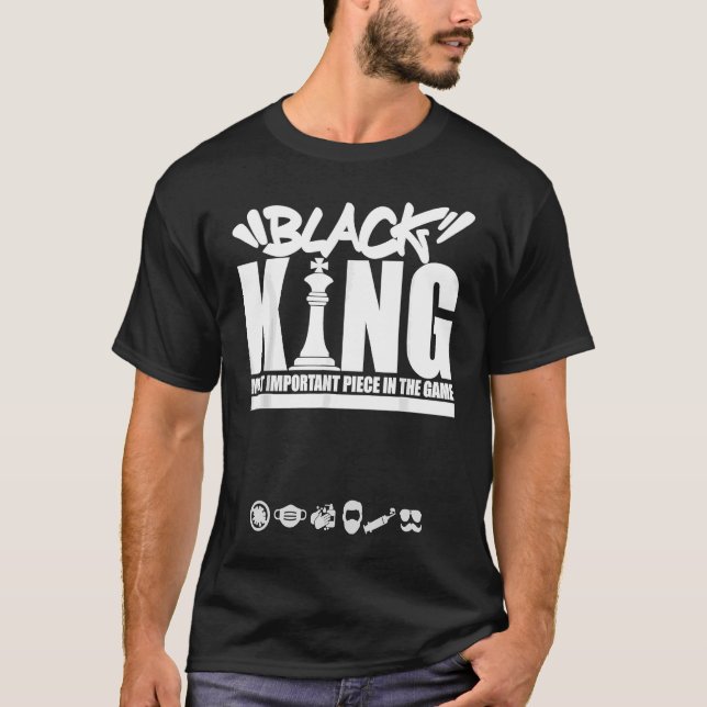 Camiseta Black Melanin King Dia de os pais Plus Mens (Frente)