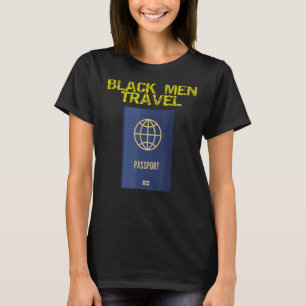 Camiseta Black Men Viagem Afro-Americano Passaporte Masculi