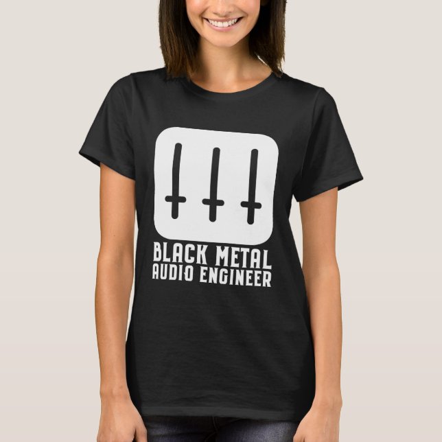 Camiseta Black Metal Audio Engineer (Frente)
