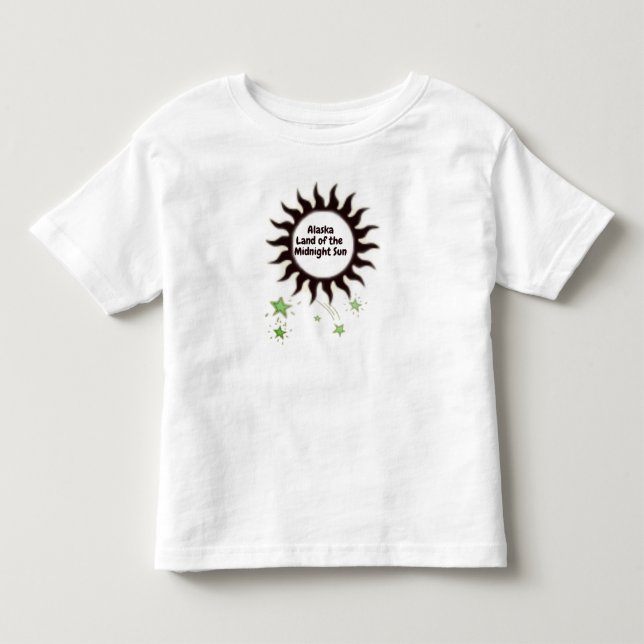 Camiseta Black Midnight Sun do Alasca (Frente)