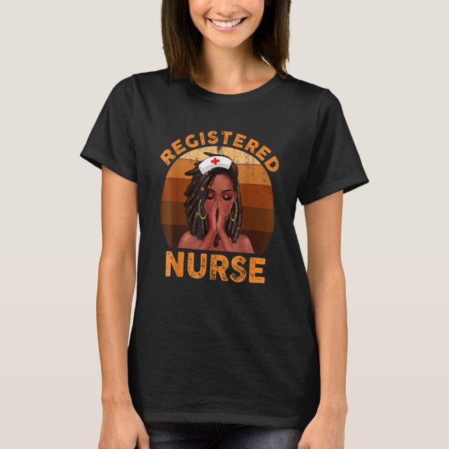 Camiseta Black Nurse Black Girl Magic Strong For Black Hist (Frente)