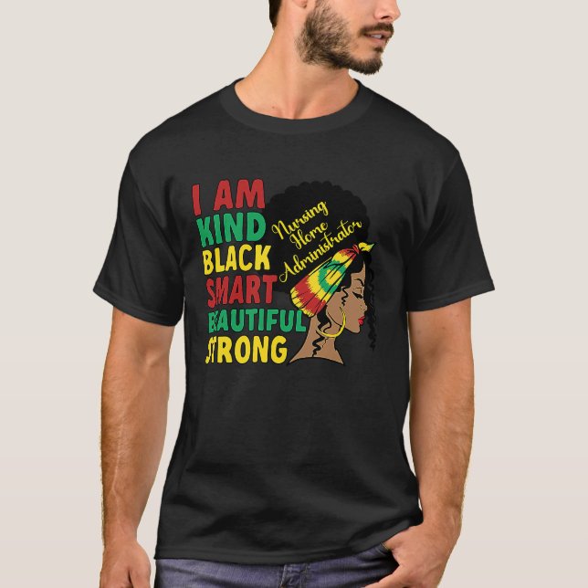 Camiseta Black Nursing Home Administrator African American (Frente)