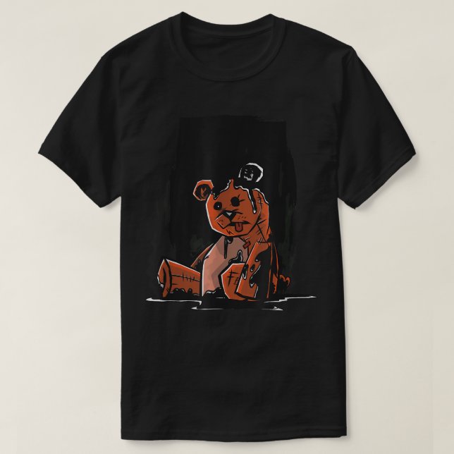 Camiseta Black Oil Bear Pastel Goth  (Frente do Design)