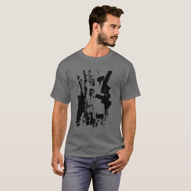 Camiseta Black On Cinza - Série Art (Frente Completa)