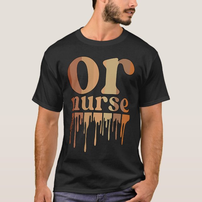 Camiseta Black Operating Room Nurse African American OR Nur (Frente)