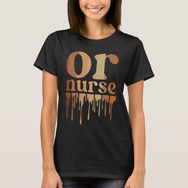 Camiseta Black Operating Room Nurse African American OR Nur (Frente)