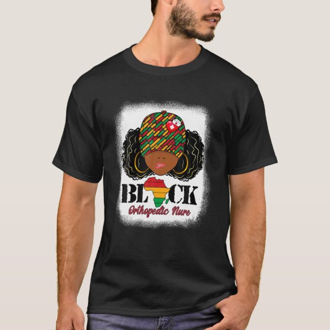 Camiseta Black Orthopedic Nure Messaging Bun Pride African  (Frente)
