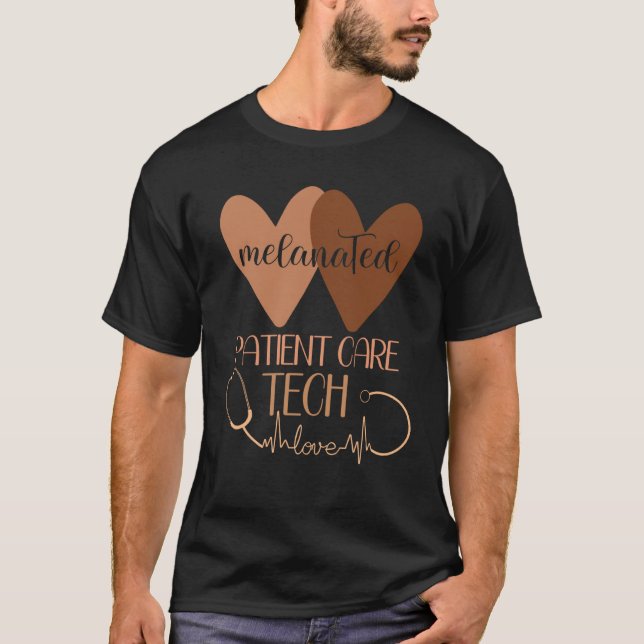 Camiseta Black Patient Care Tech Melanated Patient Care Tec (Frente)