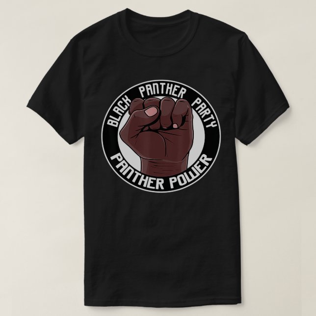Camiseta Black Power Fist Panther Party Oakland California  (Frente do Design)