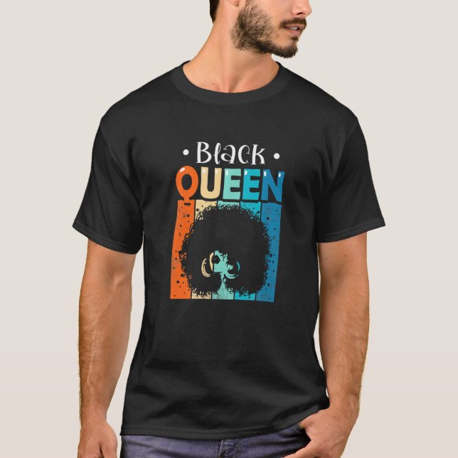 Camiseta Black Queen Black History Month African Pride Blac (Frente)