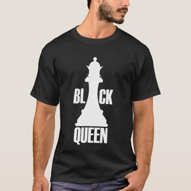 Camiseta Black Queen Chess (Frente)
