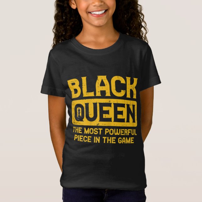 Camiseta Black Queen Chess Black History Primavera BLM Afri (Frente)