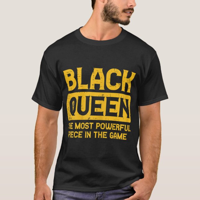 Camiseta Black Queen Chess Black History Primavera BLM Afri (Frente)