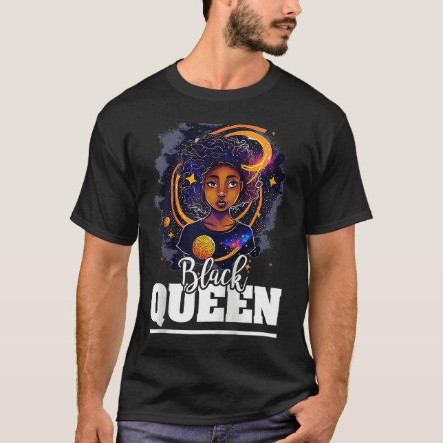 Camiseta Black Queen For Proud African American Black Histo (Frente)