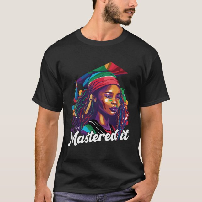 Camiseta Black Queen Masters Graduation Girl Mastered It  3 (Frente)