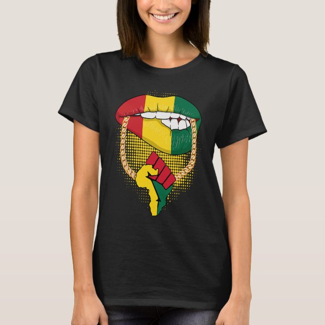Camiseta Black Queen Melanin Lips Africa Flag Pride BHM Bla (Frente)