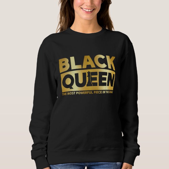 Camiseta Black Queen Most Powerful Chess African American W (Frente)