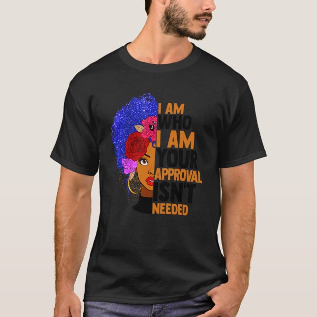 Camiseta Black Queen Natural Afro African Lady Curly Americ (Frente)