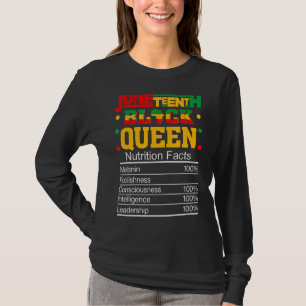 Camiseta Black Queen Nutrition Facts Black History Mont Bl