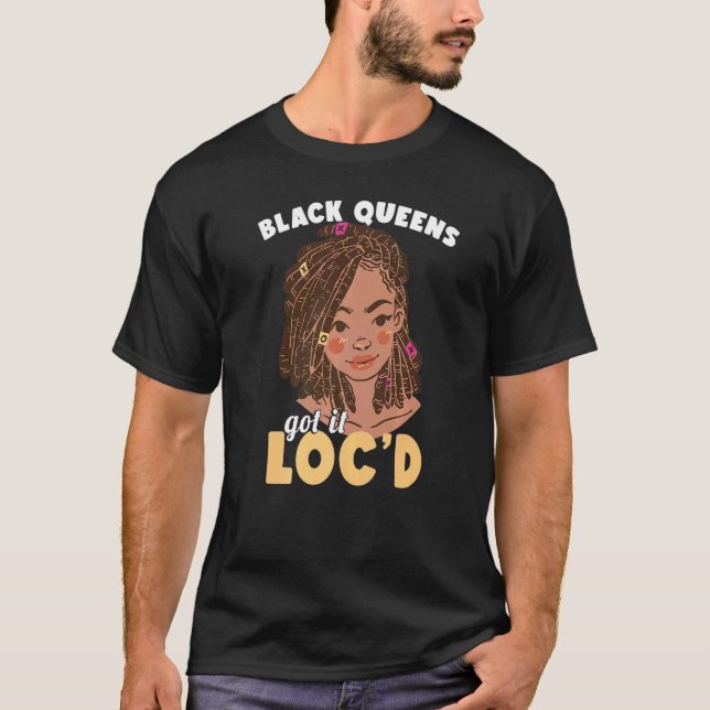 Camiseta Black Queens tem o chapéu do Afro Girl Melanin L (Frente)