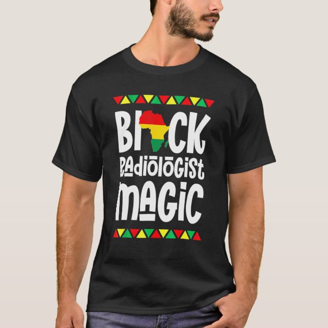 Camiseta Black Radiologist Magic African Pride Black Histor (Frente)