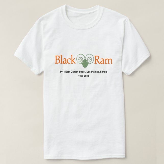 Camiseta Black Ram Restaurant, Des Plaines, Illinois (Frente do Design)
