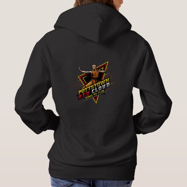 Camiseta Black Red Cloud Kung Fu Club Hoodie (Verso)
