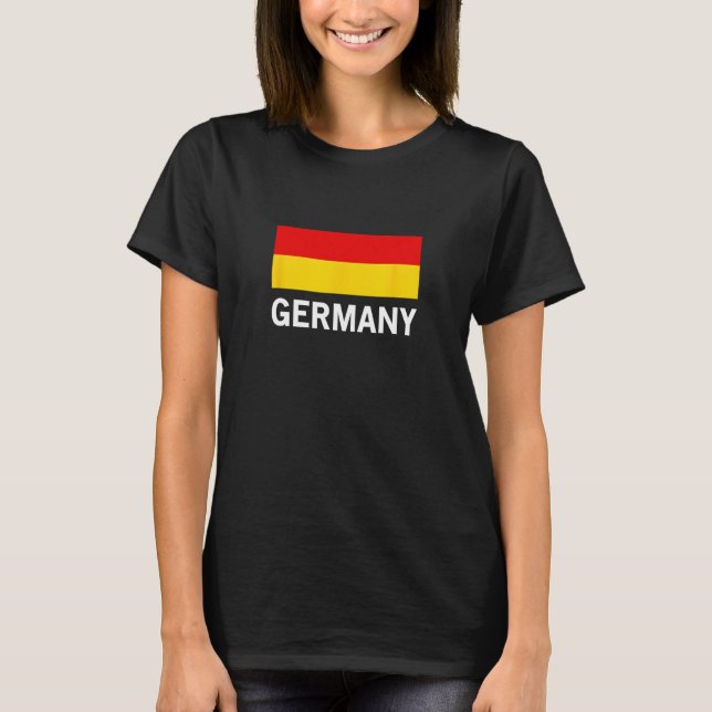 Camiseta Black Red Yellow German Flag Germany (Frente)